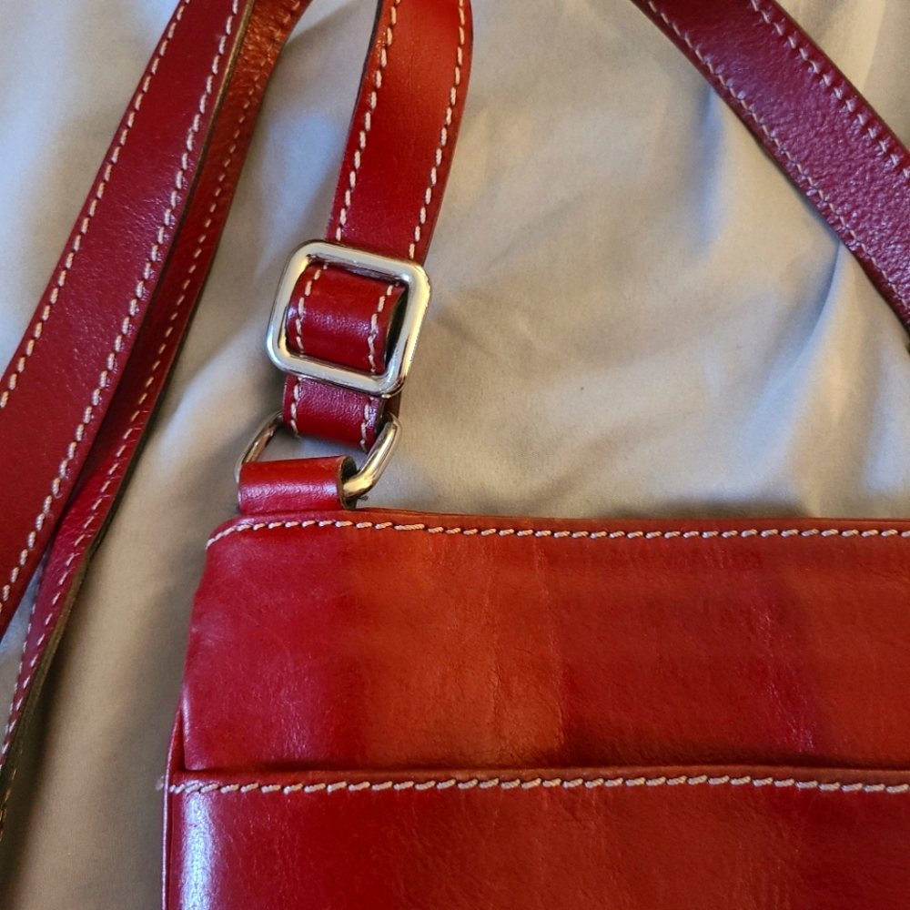 Red Genuine Leather Michaelangelo Purse